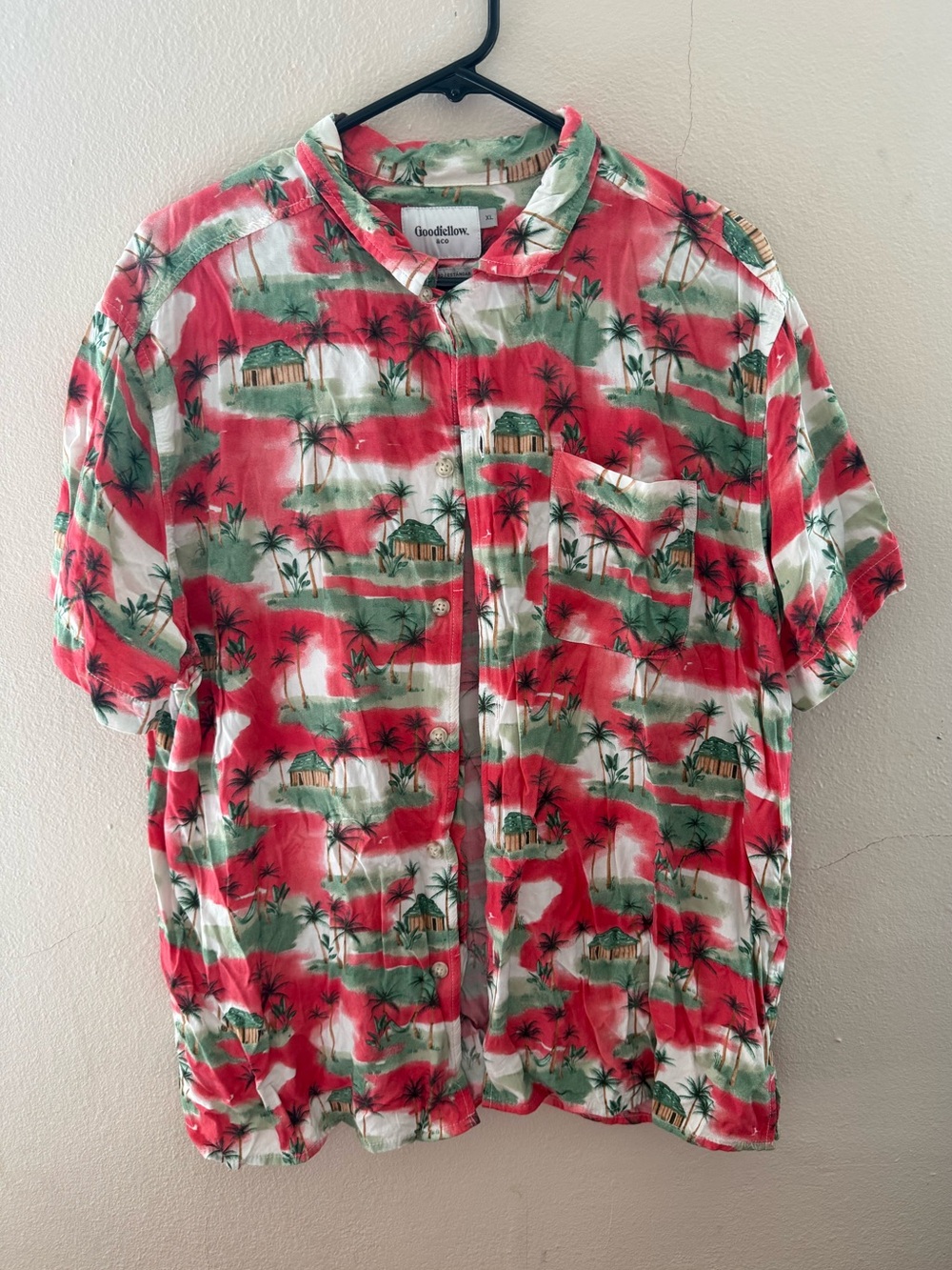 Goodfellow and Co. Tropical Short Sleeve Button Down